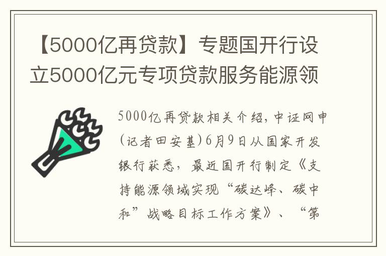 【5000亿再贷款】专题国开行设立5000亿元专项贷款服务能源领域“碳达峰、碳中和”