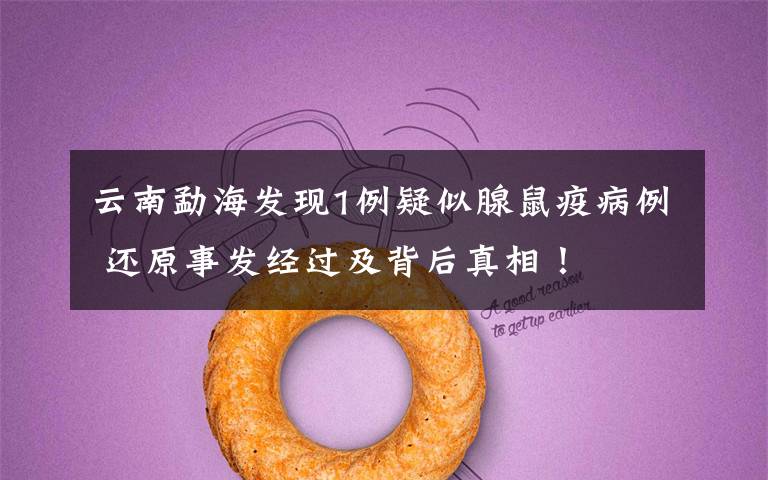 云南勐海发现1例疑似腺鼠疫病例 还原事发经过及背后真相!