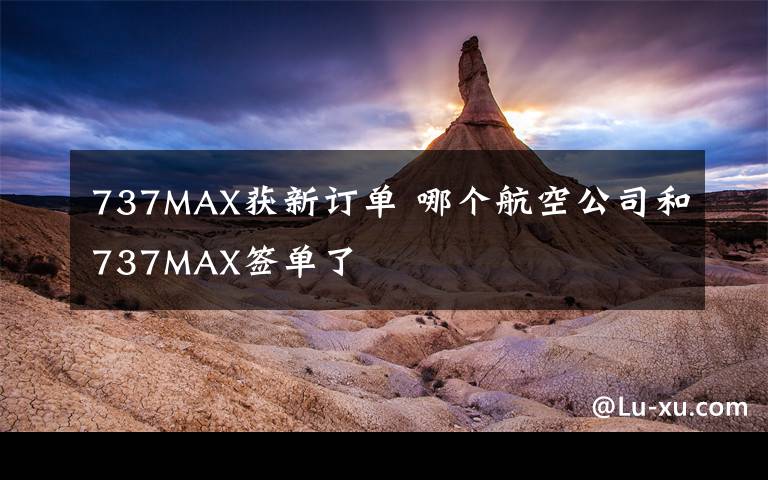 737MAX获新订单 哪个航空公司和737MAX签单了