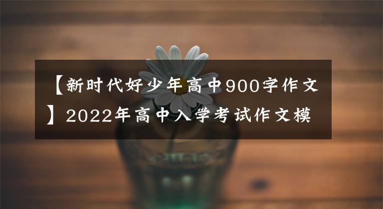 【新时代好少年高中900字作文】2022年高中入学考试作文模拟:我是那个男孩(11篇范文)