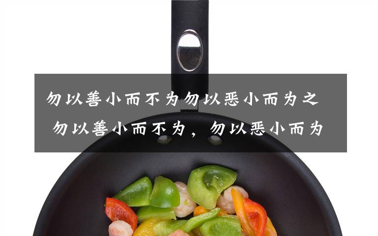 勿以善小而不为勿以恶小而为之 勿以善小而不为，勿以恶小而为之