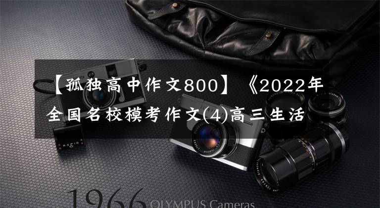 【孤独高中作文800】《2022年全国名校模考作文(4)高三生活》主题作文及范文