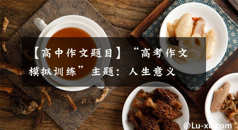 【高中作文题目】“高考作文模拟训练”主题:人生意义