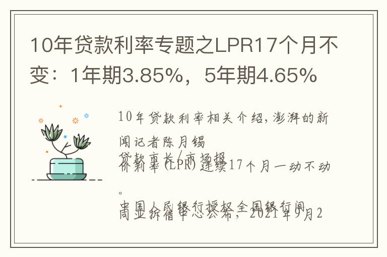 10年贷款利率专题之LPR17个月不变:1年期3.85%,5年期4.65%