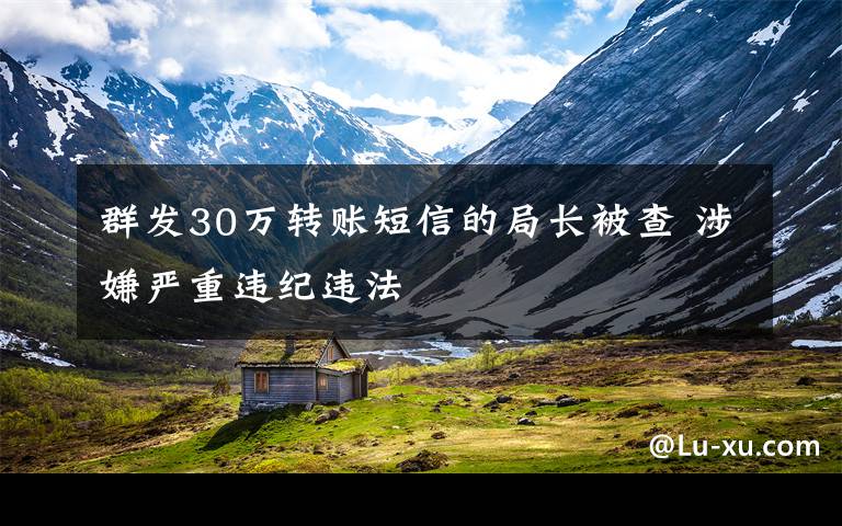 群发30万转账短信的局长被查 涉嫌严重违纪违法