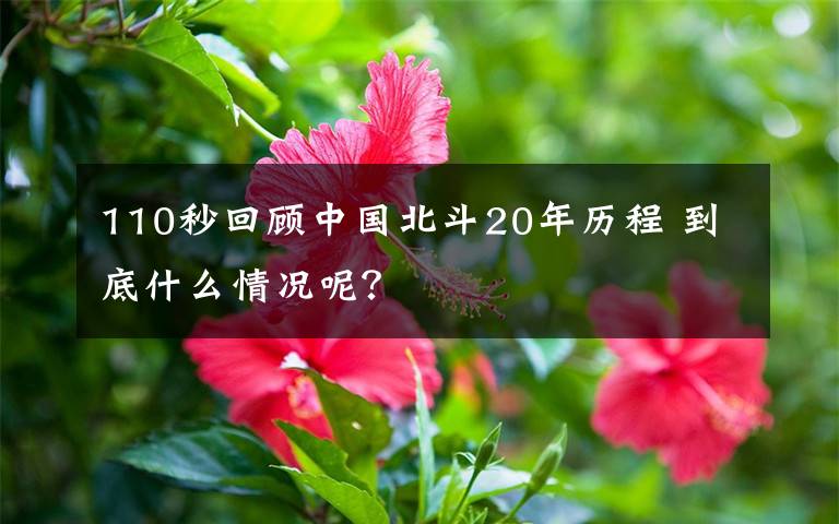 110秒回顾中国北斗20年历程 到底什么情况呢?