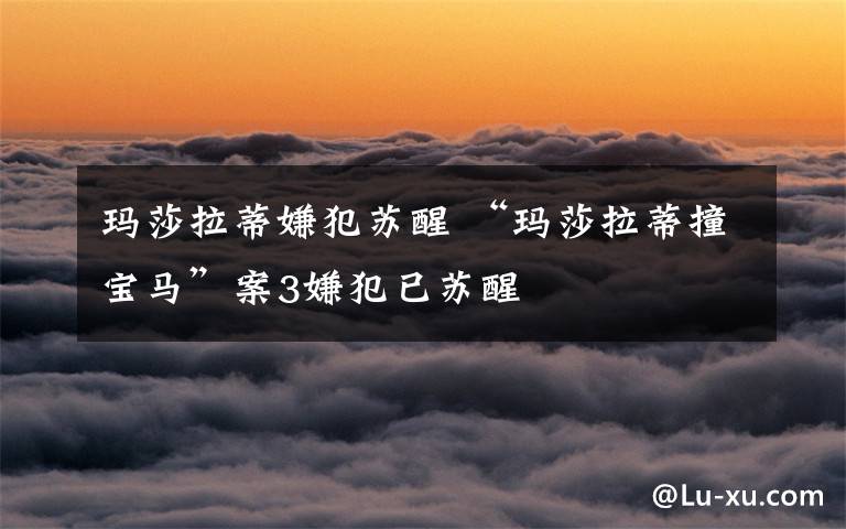 玛莎拉蒂嫌犯苏醒 “玛莎拉蒂撞宝马”案3嫌犯已苏醒