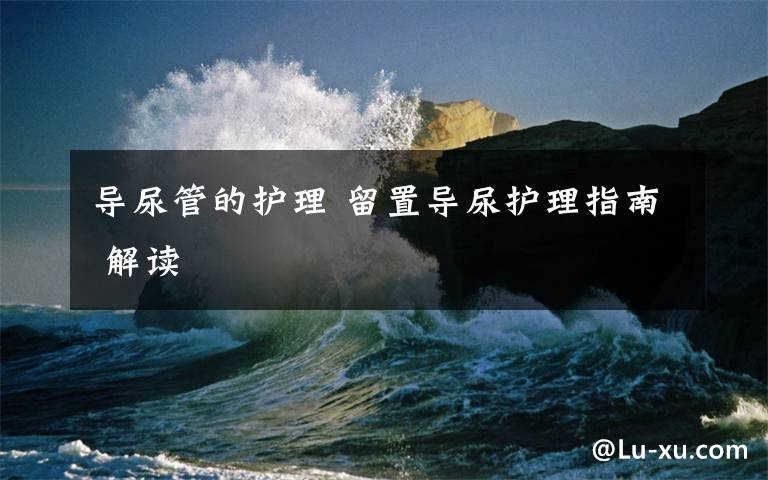 导尿管的护理 留置导尿护理指南 解读