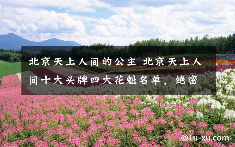 北京天上人间的公主 北京天上人间十大头牌四大花魁名单,绝密内部照片曝光
