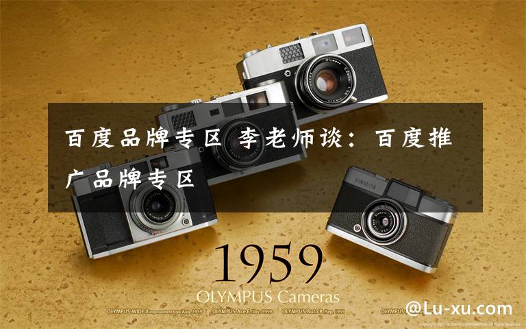 百度品牌专区 李老师谈:百度推广品牌专区