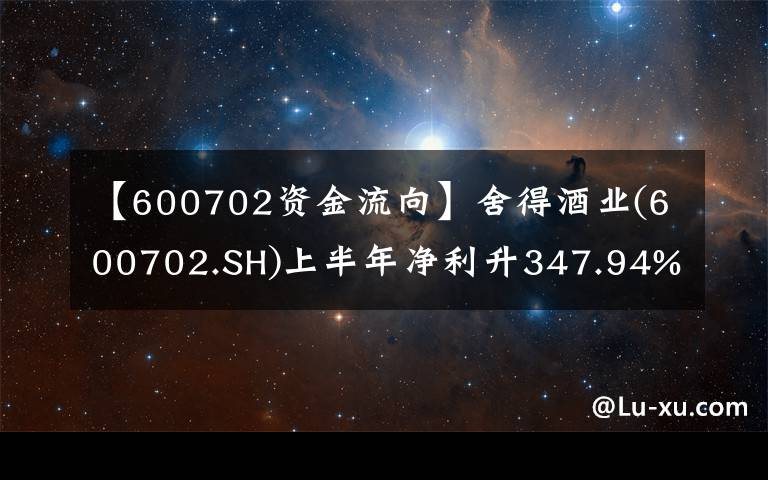 【600702资金流向】舍得酒业(600702.SH)上半年净利升347.94%至7.35亿元 经营性现金流大幅转正