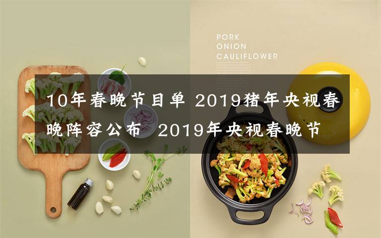 10年春晚节目单 2019猪年央视春晚阵容公布  2019年央视春晚节目单曝光