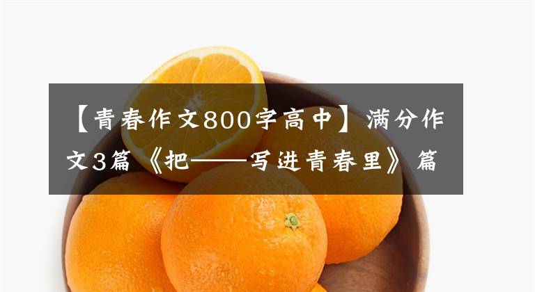 【青春作文800字高中】满分作文3篇《把——写进青春里》篇欣赏