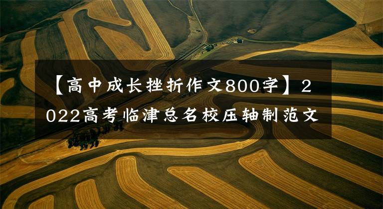 【高中成长挫折作文800字】2022高考临津总名校压轴制范文《总结错误是走向成功的基石》