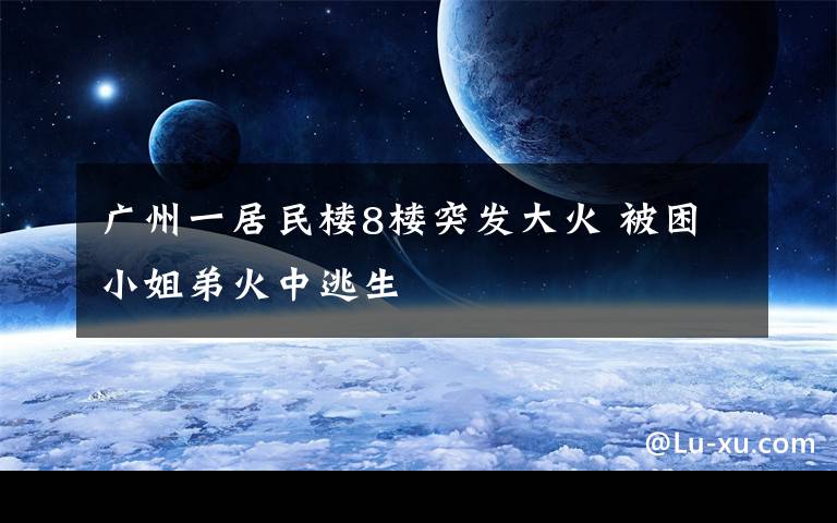 广州一居民楼8楼突发大火 被困小姐弟火中逃生