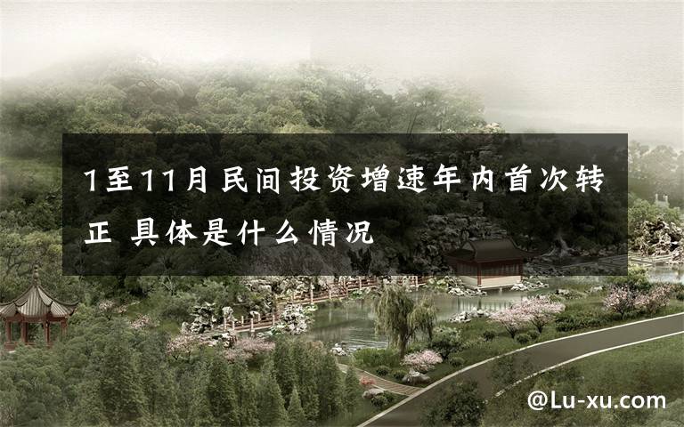 1至11月民间投资增速年内首次转正 具体是什么情况