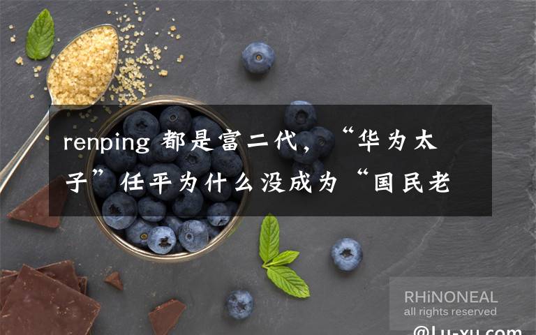 renping 都是富二代，“华为太子”任平为什么没成为“国民老公”王思聪？