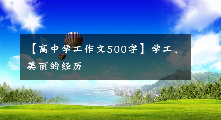 【高中学工作文500字】学工,美丽的经历