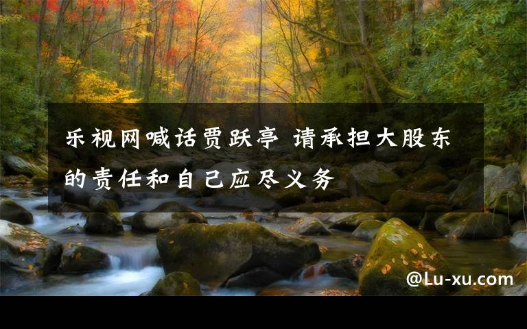 乐视网喊话贾跃亭 请承担大股东的责任和自己应尽义务