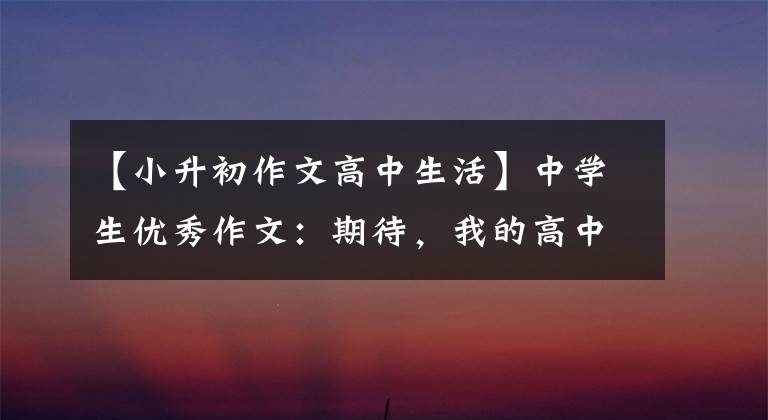 【小升初作文高中生活】中学生优秀作文:期待,我的高中生活