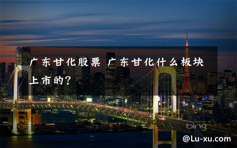 广东甘化股票 广东甘化什么板块上市的?