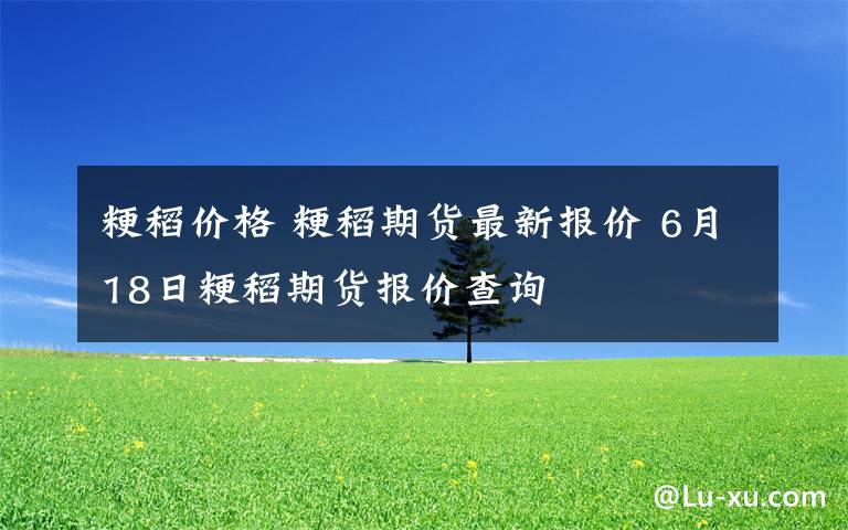 粳稻价格 粳稻期货最新报价 6月18日粳稻期货报价查询
