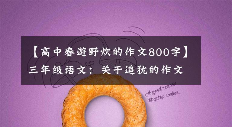 【高中春游野炊的作文800字】三年级语文:关于追犹的作文大全摘要,请给孩子收藏