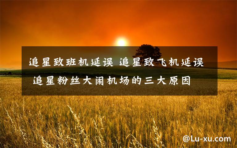 追星致班机延误 追星致飞机延误 追星粉丝大闹机场的三大原因