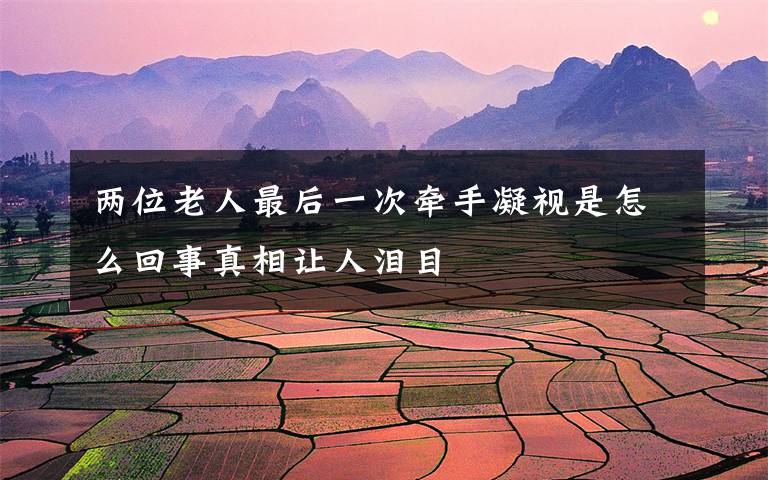 两位老人最后一次牵手凝视是怎么回事真相让人泪目