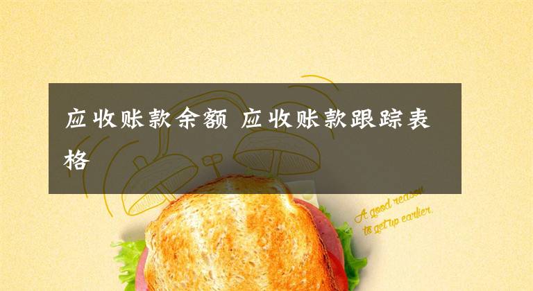 应收账款余额 应收账款跟踪表格