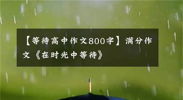 【等待高中作文800字】满分作文《在时光中等待》