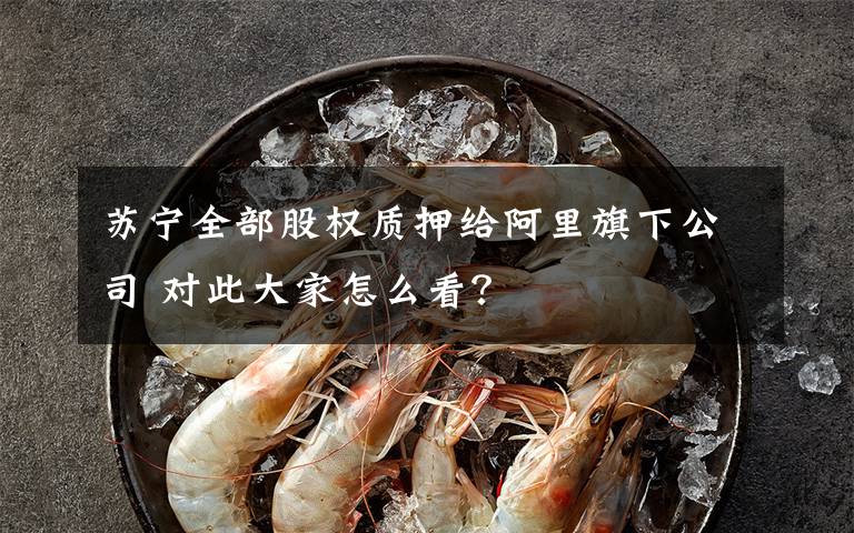 苏宁全部股权质押给阿里旗下公司 对此大家怎么看?