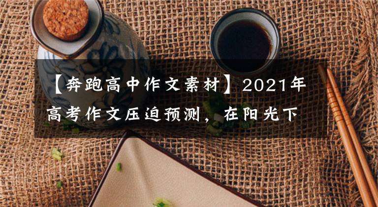 【奔跑高中作文素材】2021年高考作文压迫预测,在阳光下也要保持跑步的姿势。
