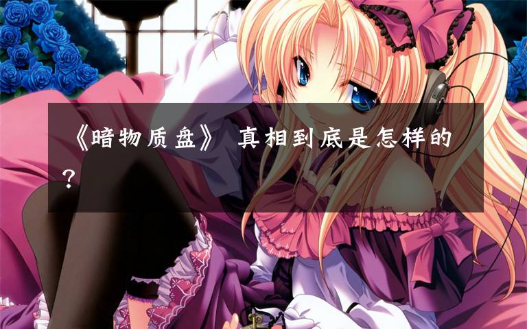 《暗物质盘》 真相到底是怎样的?