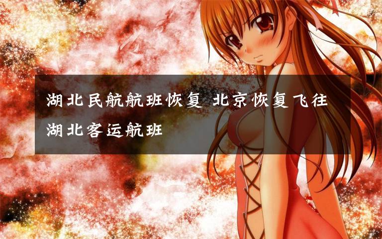 湖北民航航班恢复 北京恢复飞往湖北客运航班
