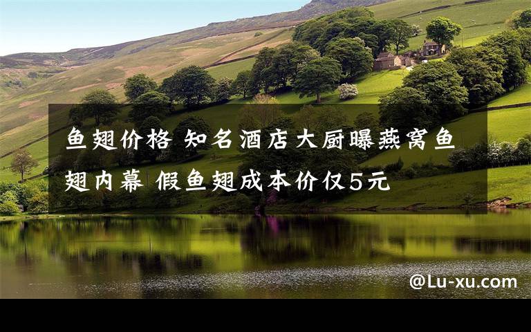 鱼翅价格 知名酒店大厨曝燕窝鱼翅内幕 假鱼翅成本价仅5元