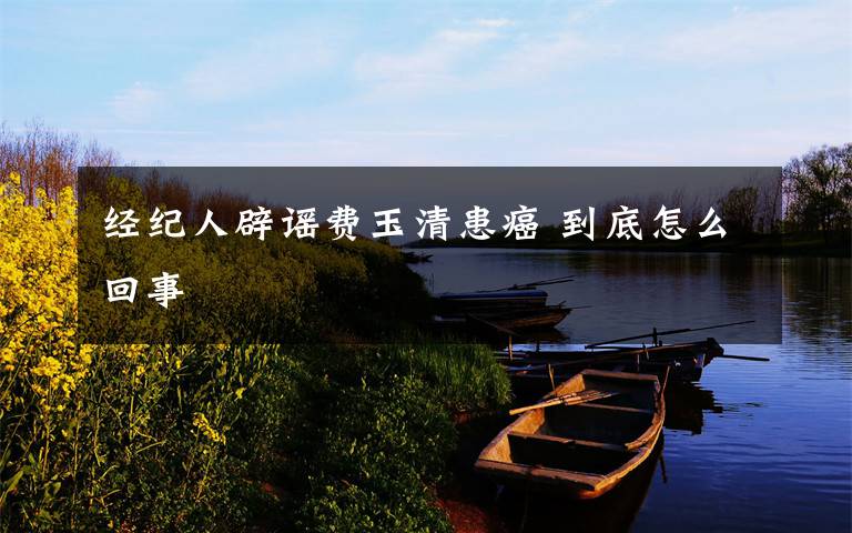 经纪人辟谣费玉清患癌 到底怎么回事