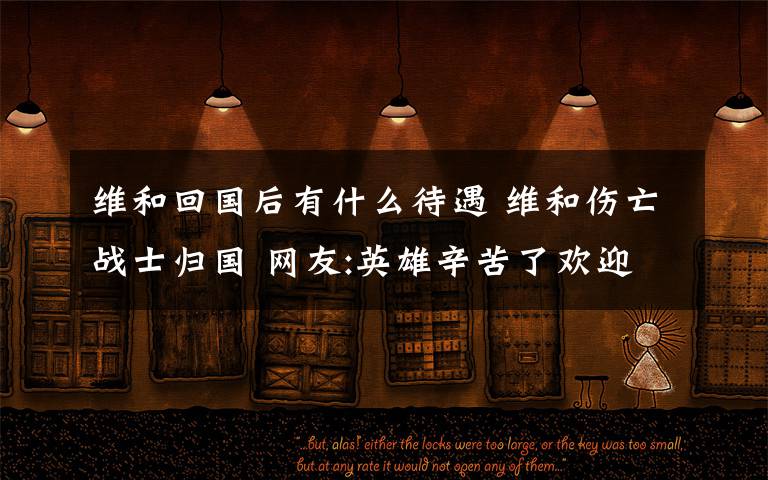 维和回国后有什么待遇 维和伤亡战士归国 网友:英雄辛苦了欢迎你回家