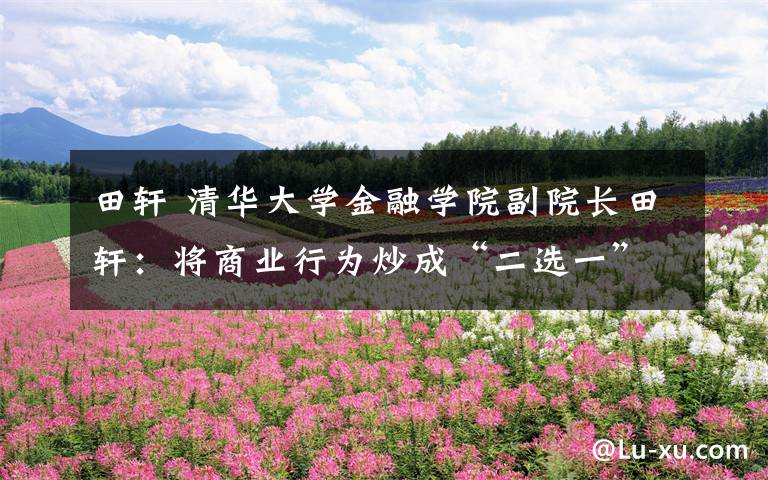 田轩 清华大学金融学院副院长田轩:将商业行为炒成“二选一”是对市场竞争的误解