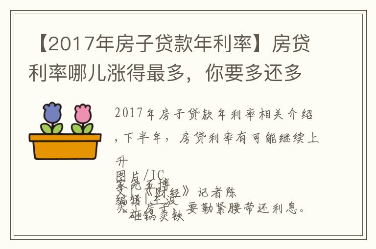 【2017年房子贷款年利率】房贷利率哪儿涨得最多,你要多还多少钱