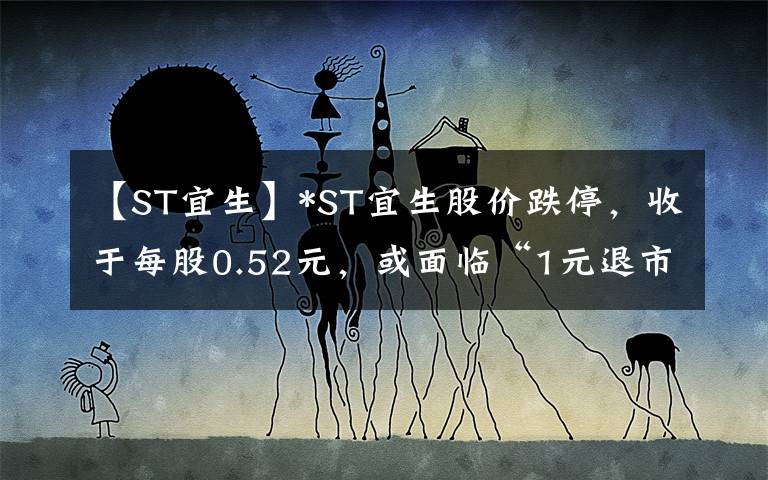 【ST宜生】*ST宜生股价跌停,收于每股0.52元,或面临“1元退市”