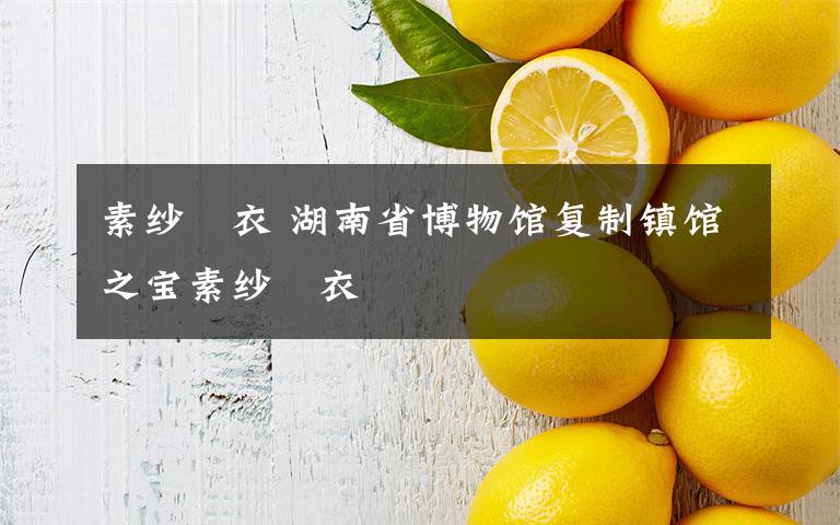素纱襌衣 湖南省博物馆复制镇馆之宝素纱襌衣