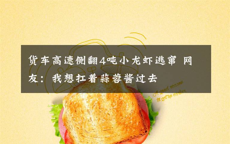 货车高速侧翻4吨小龙虾逃窜 网友：我想扛着蒜蓉酱过去