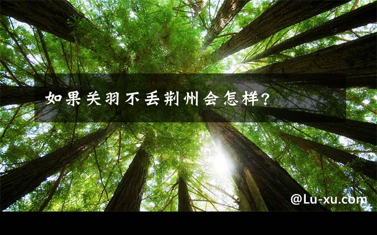 如果关羽不丢荆州会怎样?