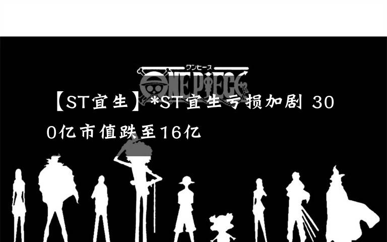 【ST宜生】*ST宜生亏损加剧 300亿市值跌至16亿