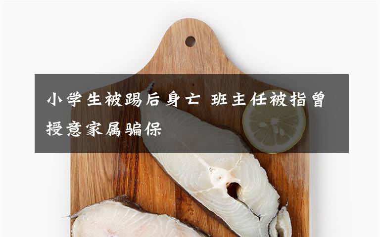 小学生被踢后身亡 班主任被指曾授意家属骗保