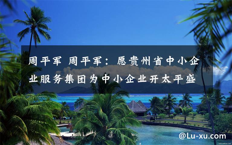 周平军 周平军:愿贵州省中小企业服务集团为中小企业开太平盛世