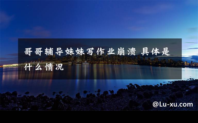 哥哥辅导妹妹写作业崩溃 具体是什么情况