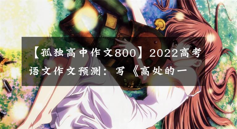 【孤独高中作文800】2022高考语文作文预测:写《高处的一切》指南(附:写作指导及范文)