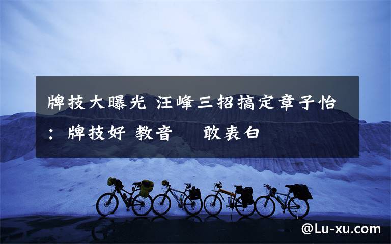牌技大曝光 汪峰三招搞定章子怡:牌技好 教音樂 敢表白